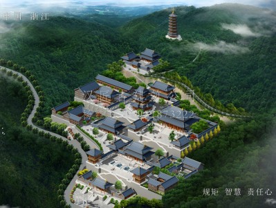 桐城龙王寺古建规划设计布局图